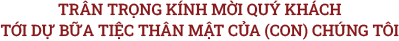 Lời mời thân mật